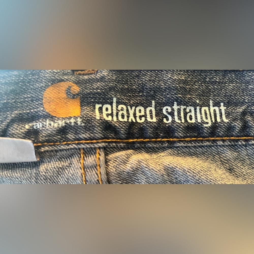 Carhartt relaxed straight leg jeans. Mens Size 36x32. - Picture 8 of 11